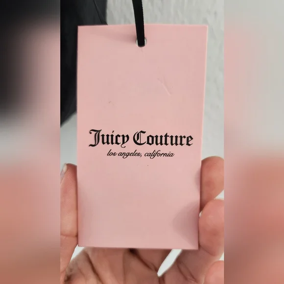 Juicy Couture Black "Let It Shine" Velvet Rhinestone Encrusted Crossbody Bag - Picture 16 of 17